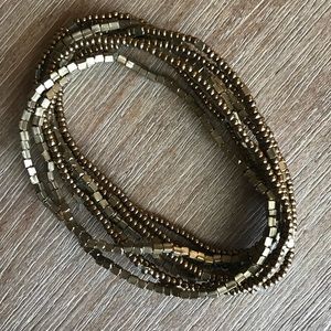 Purpose Jewelry Bronze Paper Bead Bracelet Set